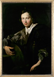 Uomo con liuto da Unknown